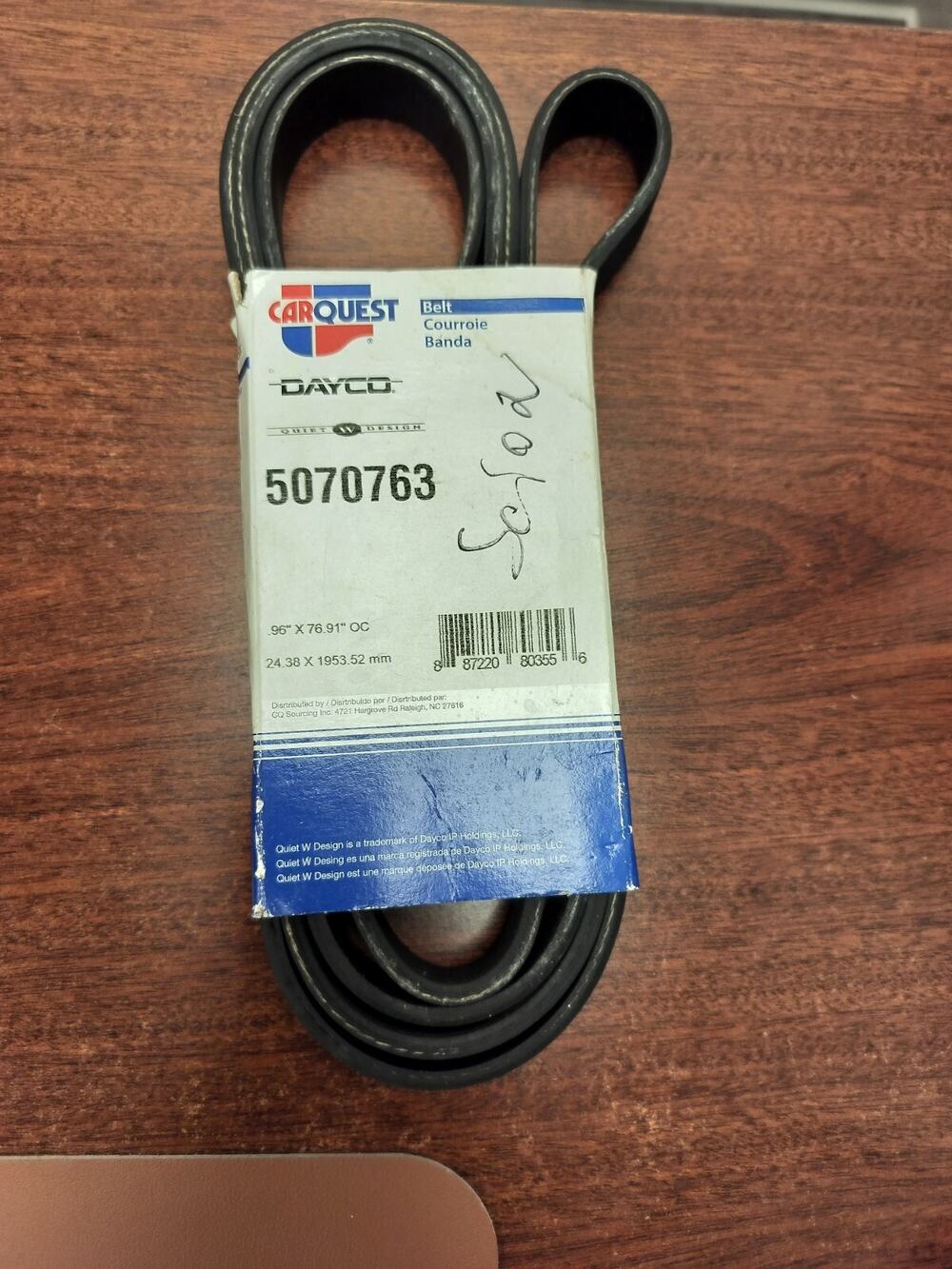 Serpentine Belt-Auto Trans Carquest Dayco 5070763 new, fits many models